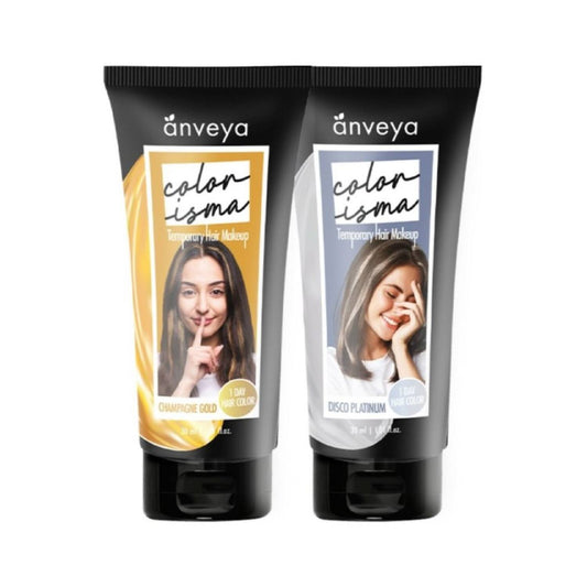 Anveya Colorisma Hair Color Makeup - Champagne Gold Disco Platinum (2Pcs)