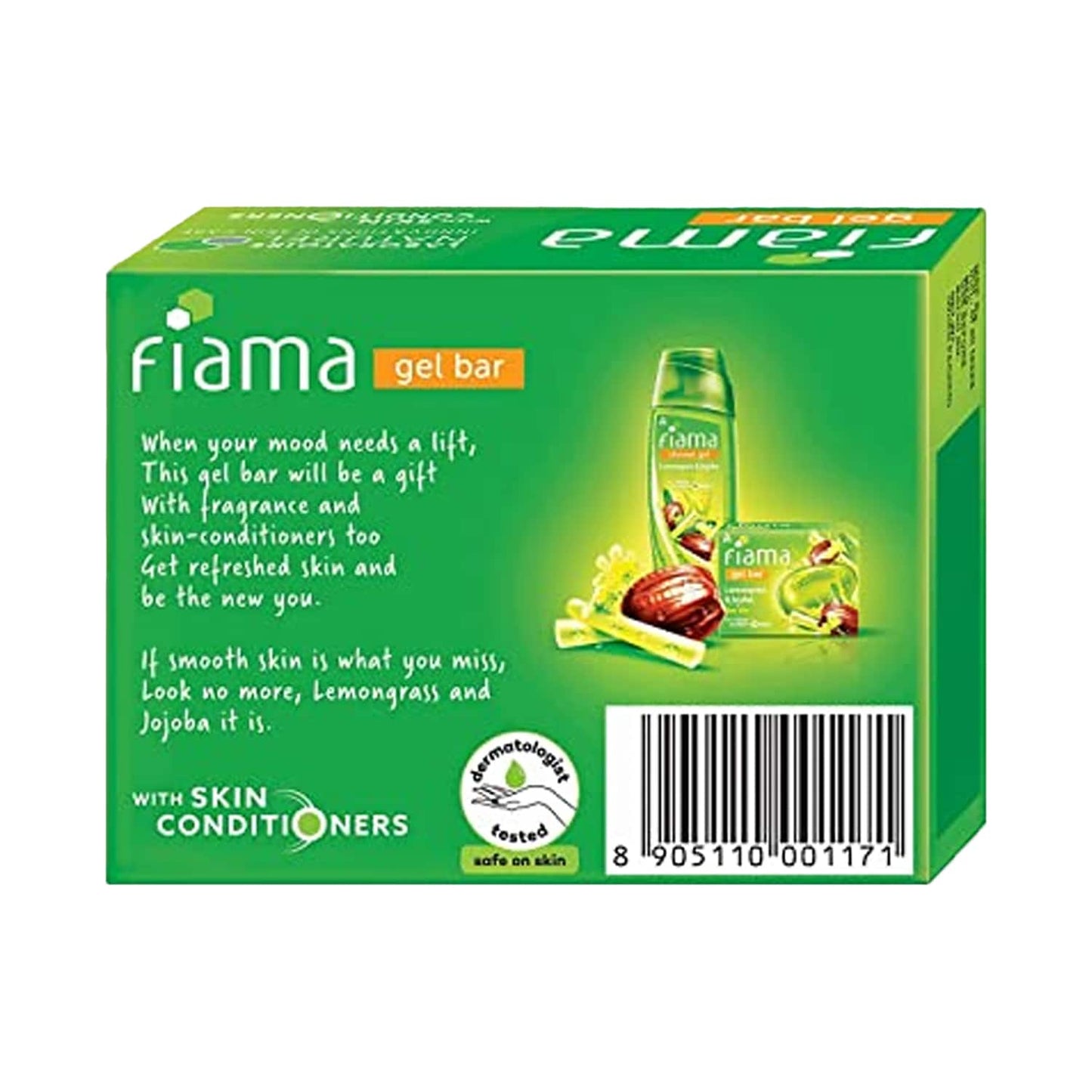 Fiama Lemongrass And Jojoba Smooth SKin Gel Bar With Skin Conditioners (125g)