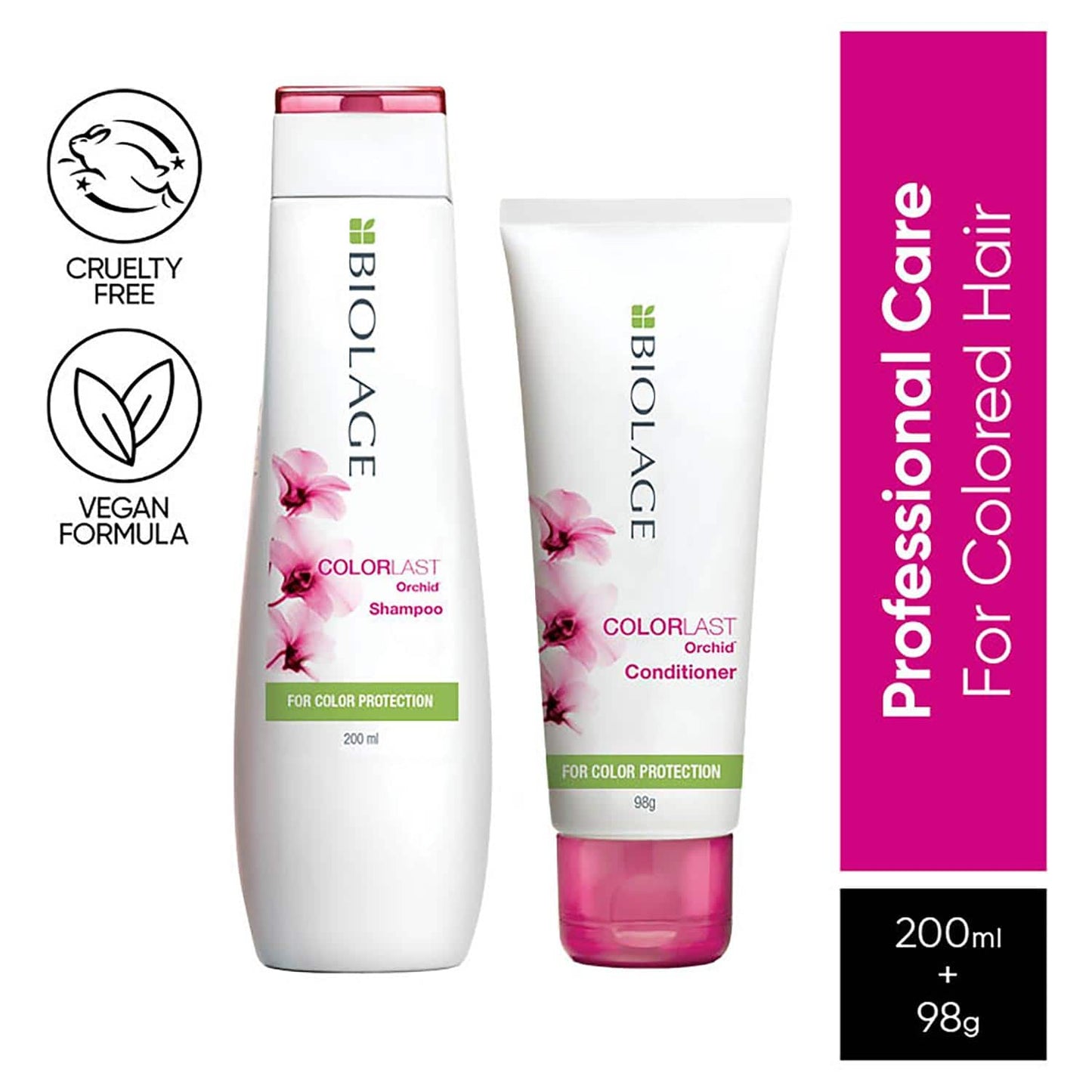 Biolage Colorlast Shampoo & Conditioner Combo for Protection to Color Treated Hair (200 ml + 98 g)