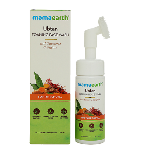 Mamaearth Ubtan Foaming Face Wash with Turmeric & Saffron (150ml)