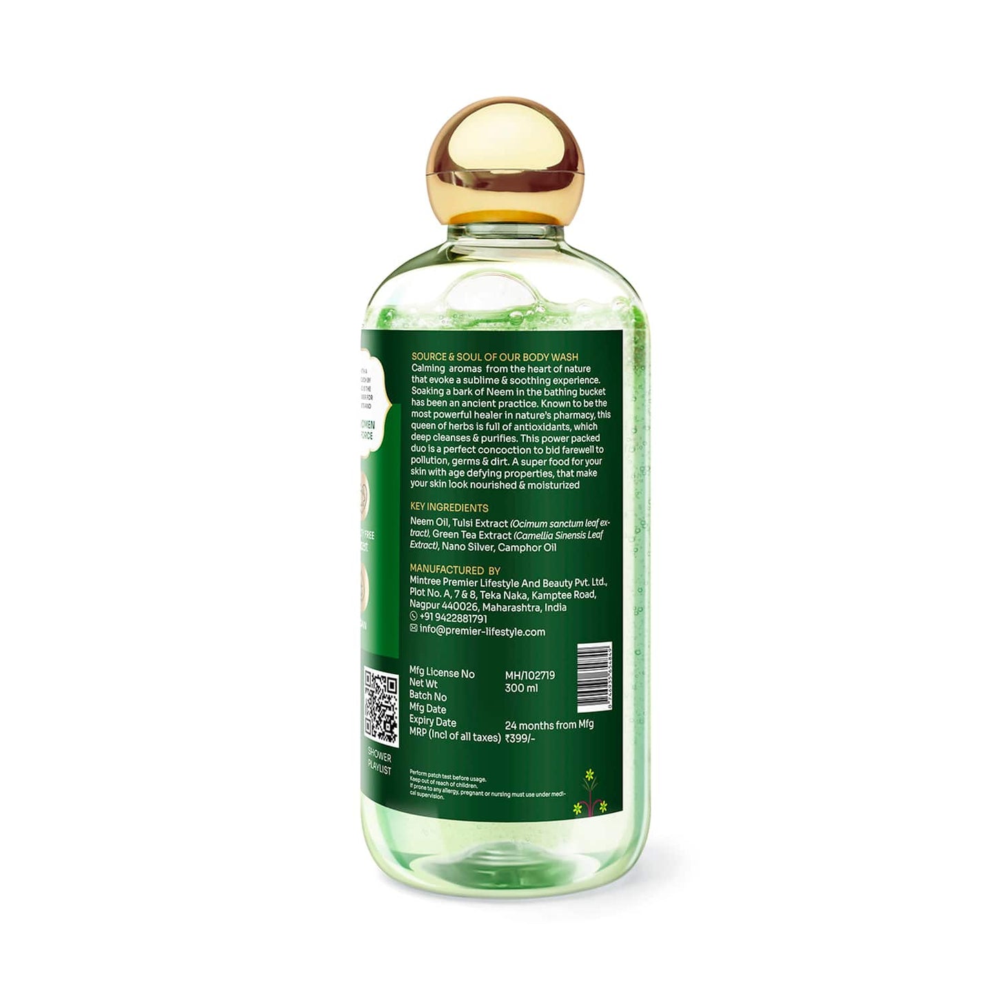 Vedic Valley Neem Tulsi Natural Body Wash - (300ml)