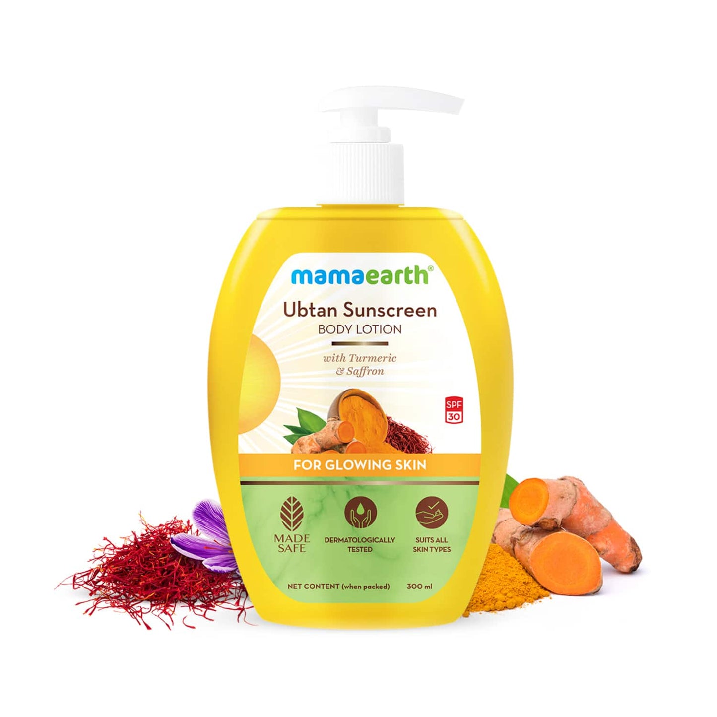 Mamaearth Ubtan Sunscreen Body Lotion SPF 30 (300ml)
