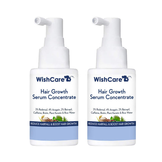 WishCare Hair Growth Serum Concentrate - Anagain, Caffeine, Biotin, Keratin & Rice Water (Pack of 2)