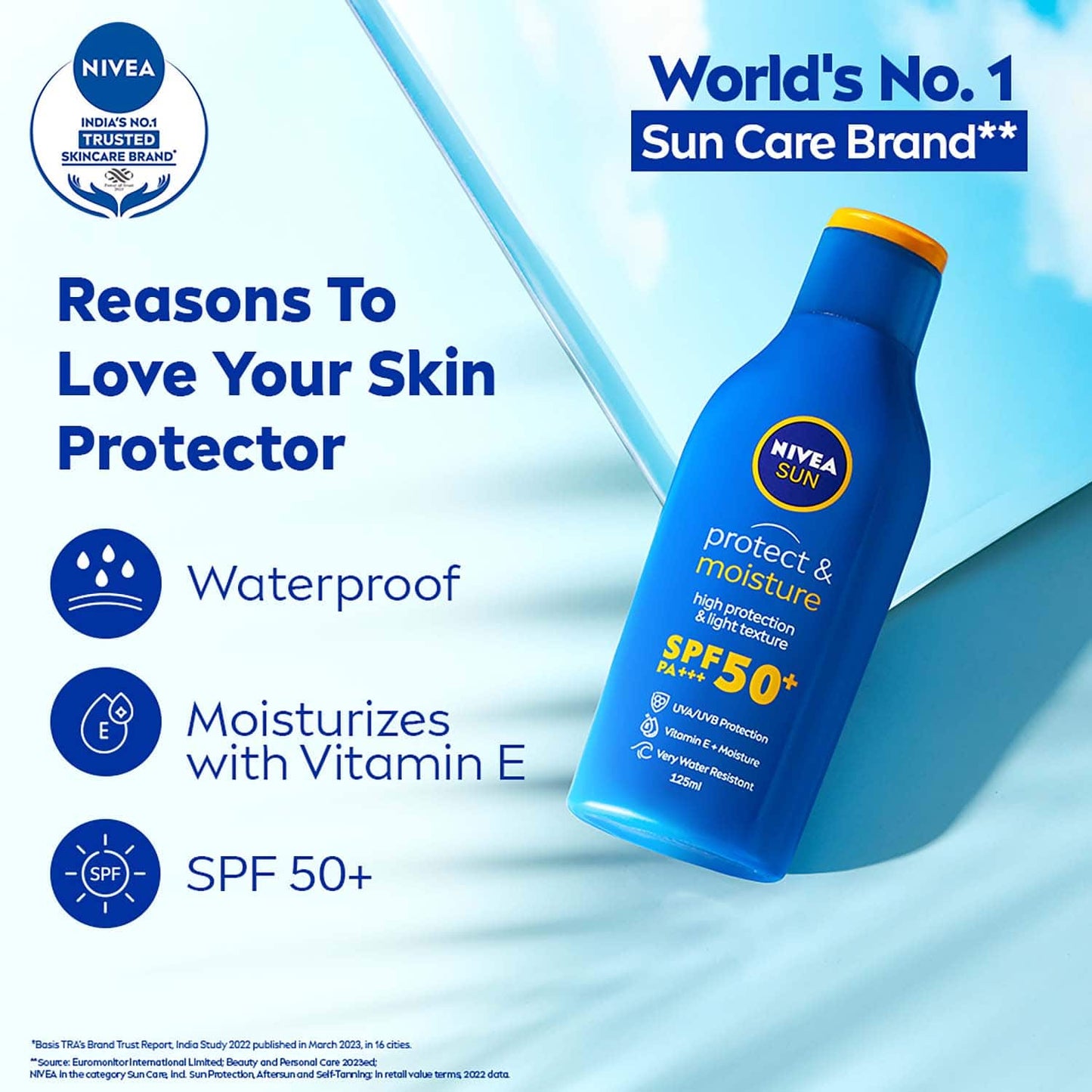 Nivea Sun Protect & Moisture Lotion SPF 50 PA++++ UVA-UVB (75ml)