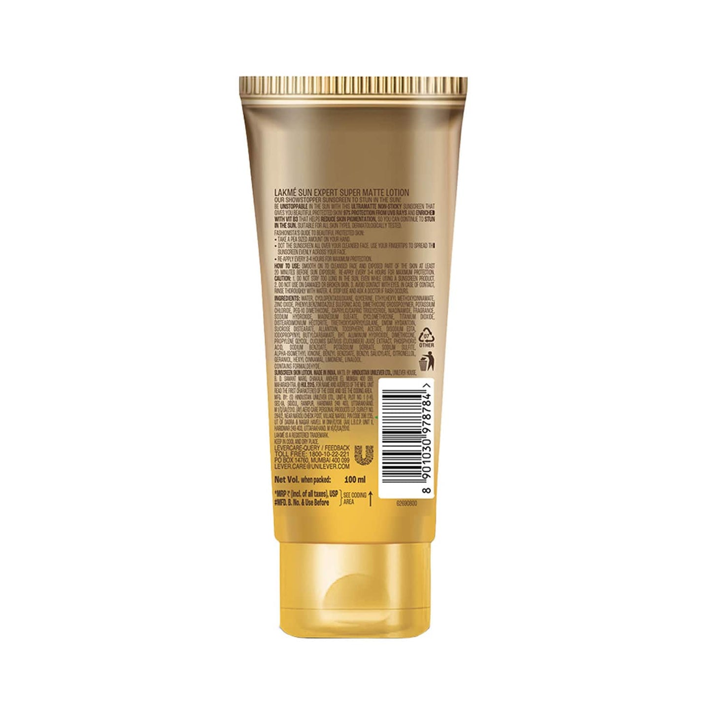 Lakme Sun Expert SPF 24 PA++ UltraMatte Lotion (100 ml)