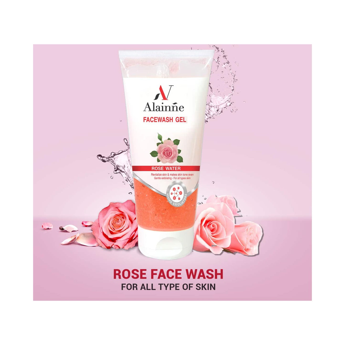 Alainne Rose Water Gel Facewash - (150g)