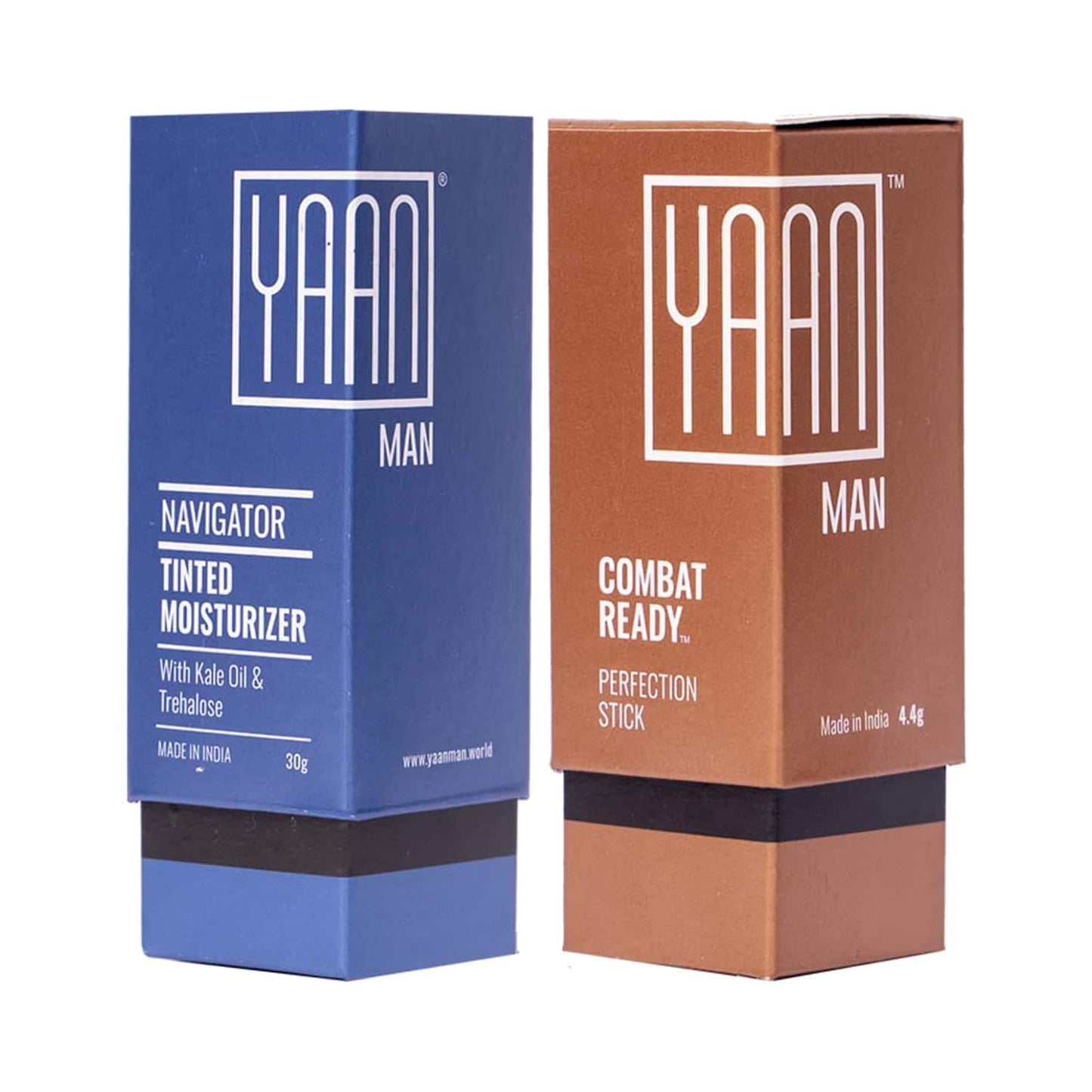 Yaan Man Perfection Stick - Light (4.4 g) & Tinted Moisturizer - Light (30 g) Combo