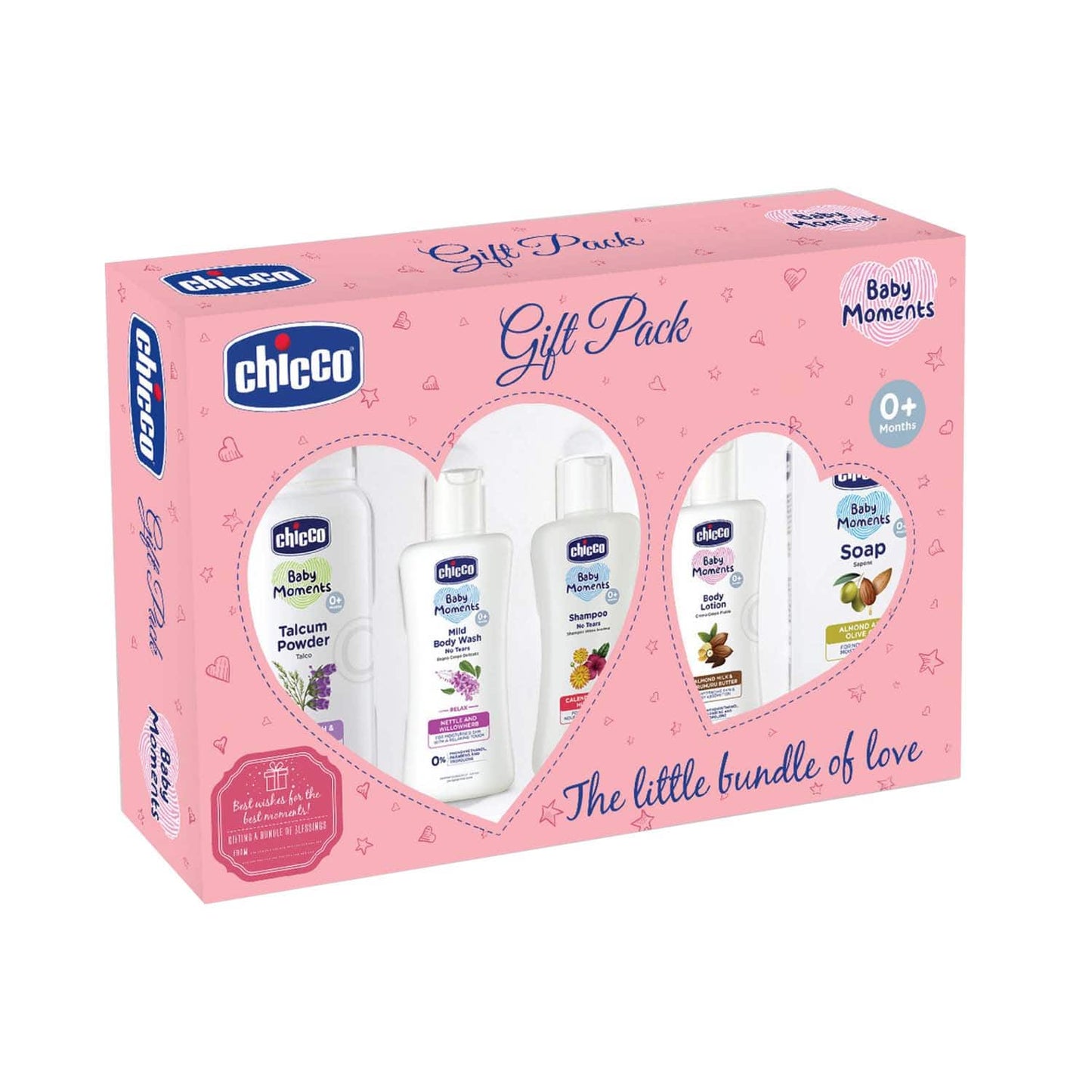 Chicco Baby Moments Baby Essential Set - Pink (5 Pcs)