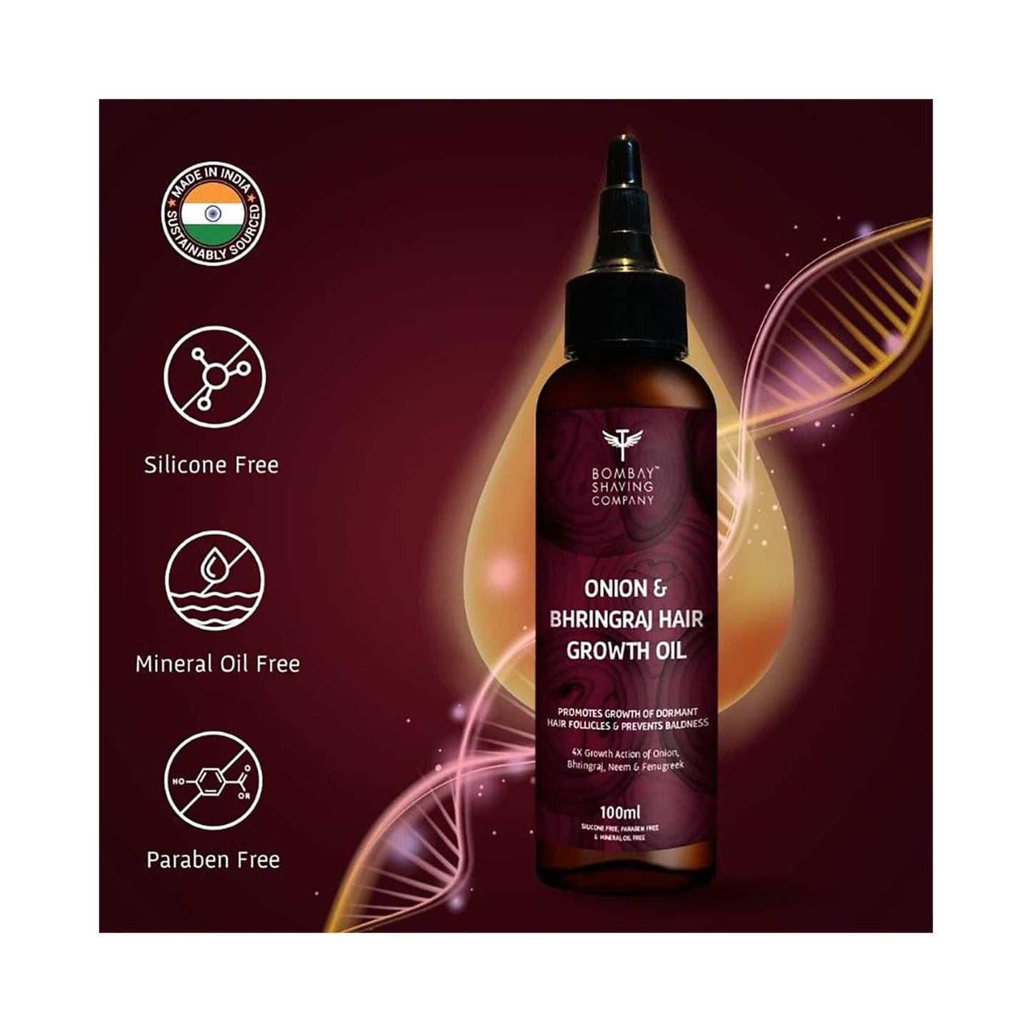 Bombay Shaving Company Onion And Bhringraj Hair Oil (100ml)