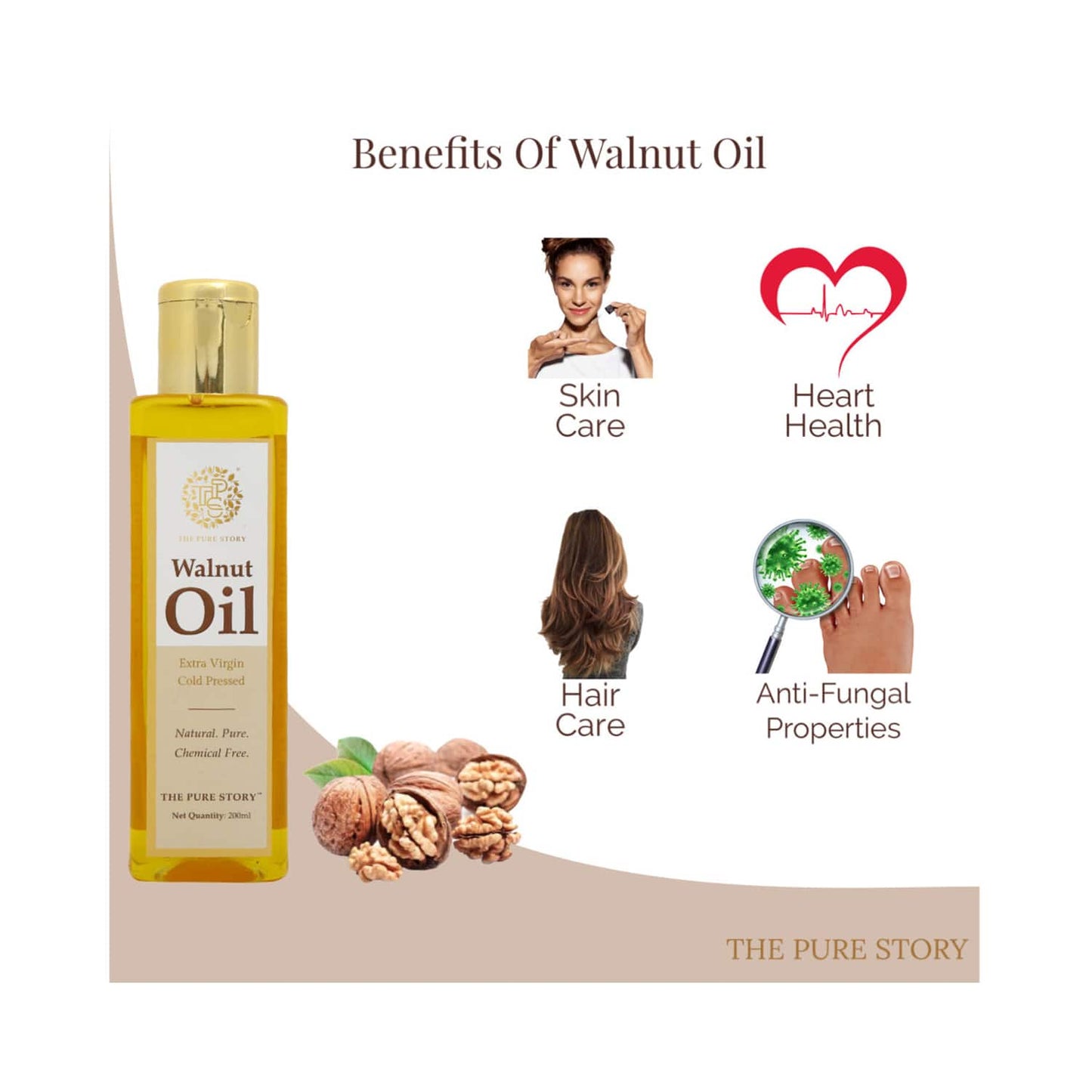 The Pure Story Walnut Oil (200ml)