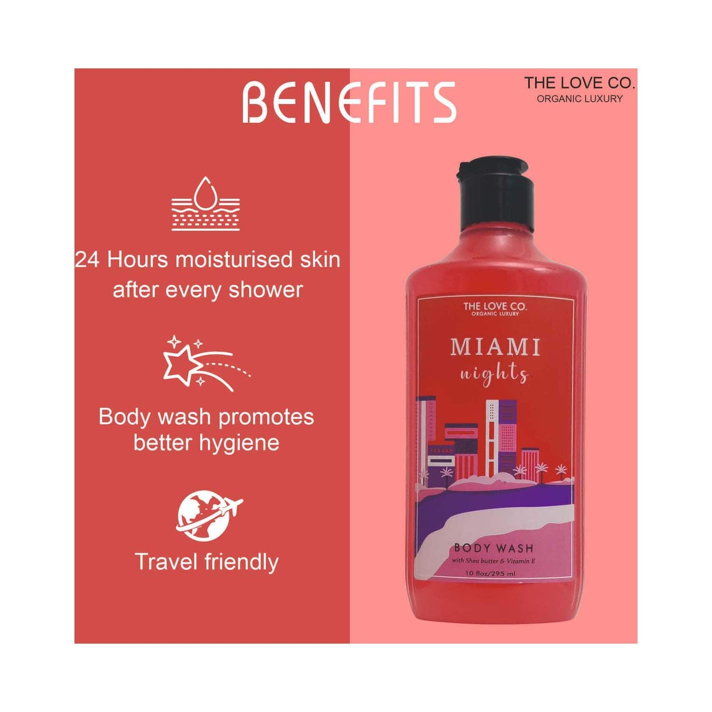 THE LOVE CO. Miami Nights Body Wash (295ml)