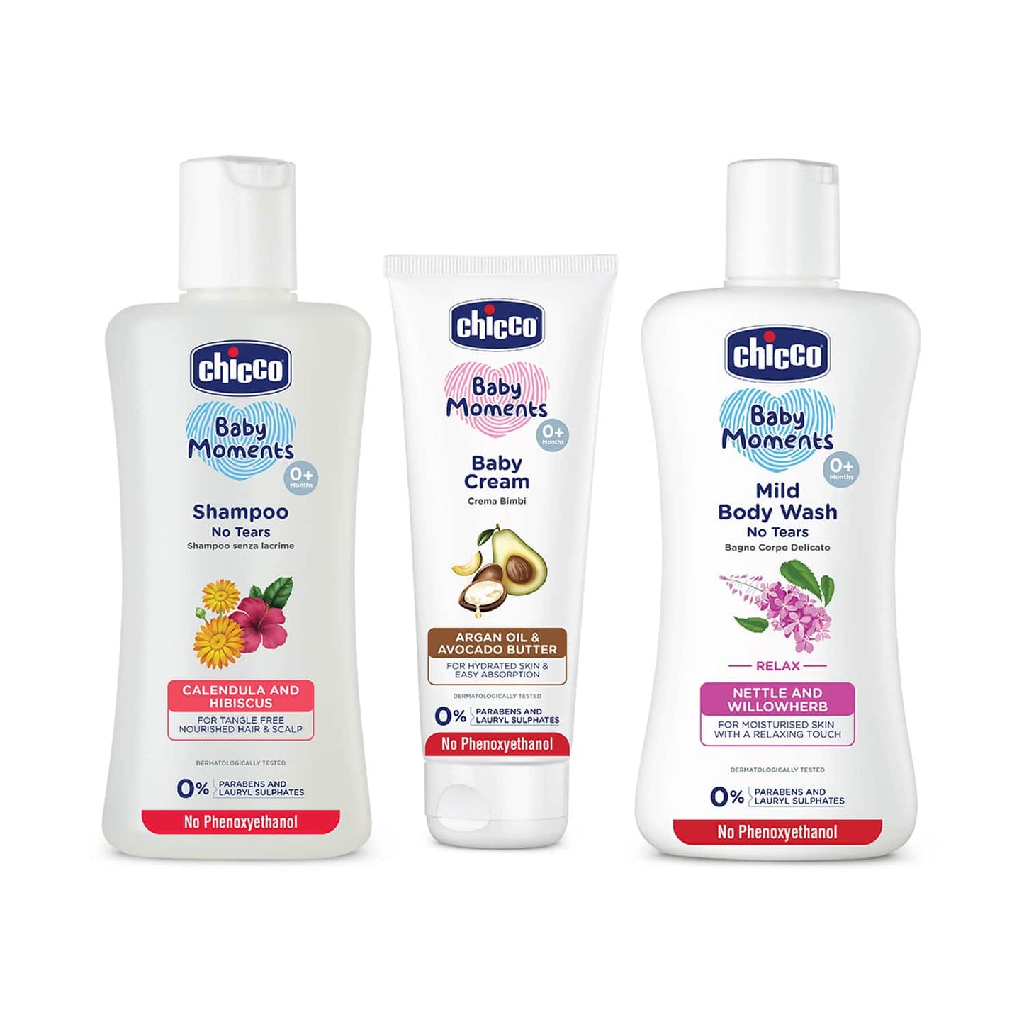 Chicco BM shampoo 200 ml  + Chicco BM Baby Cream 100 ml + Chicco BM Mild Bodywash Relax 200 ml Combo