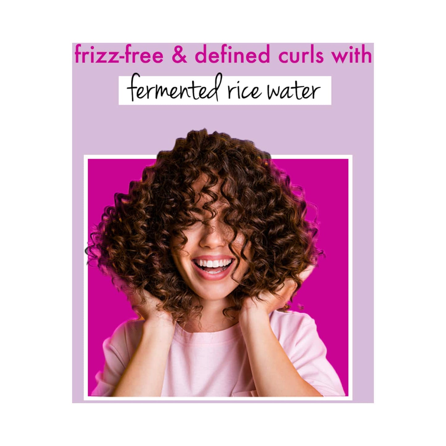 Love Beauty & Planet Rice Water & Angelica Seed Oil Shampoo for Frizz Free Curly Wavy Hair (400 ml)