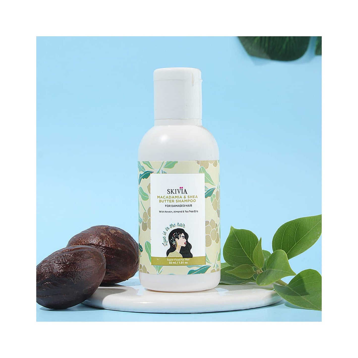 Skivia Macadamia & Shea Butter Mini Shampoo with Keratin & Almond Oil (30ml)