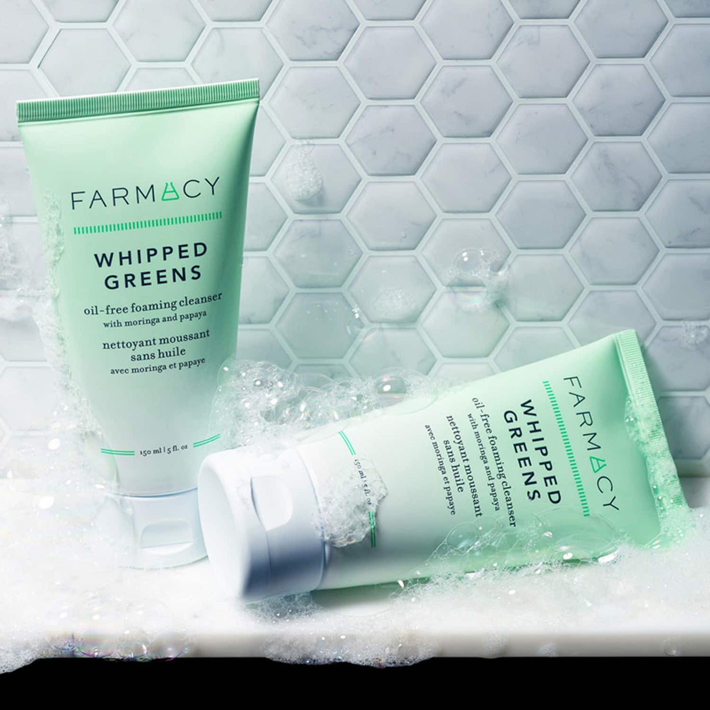 Farmacy Beauty Whipped Greens Oil-Free Foaming Cleanser (150ml)