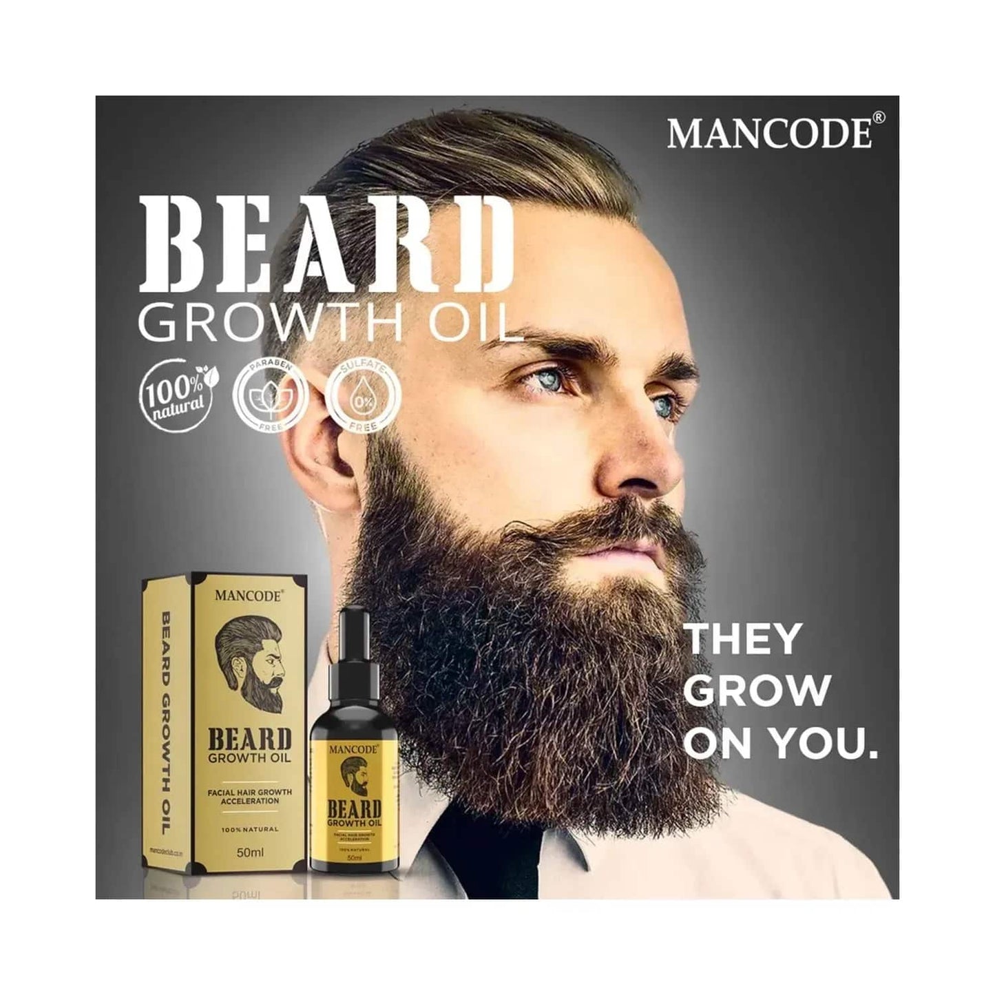 Mancode Beard Growth Oil - (50ml)