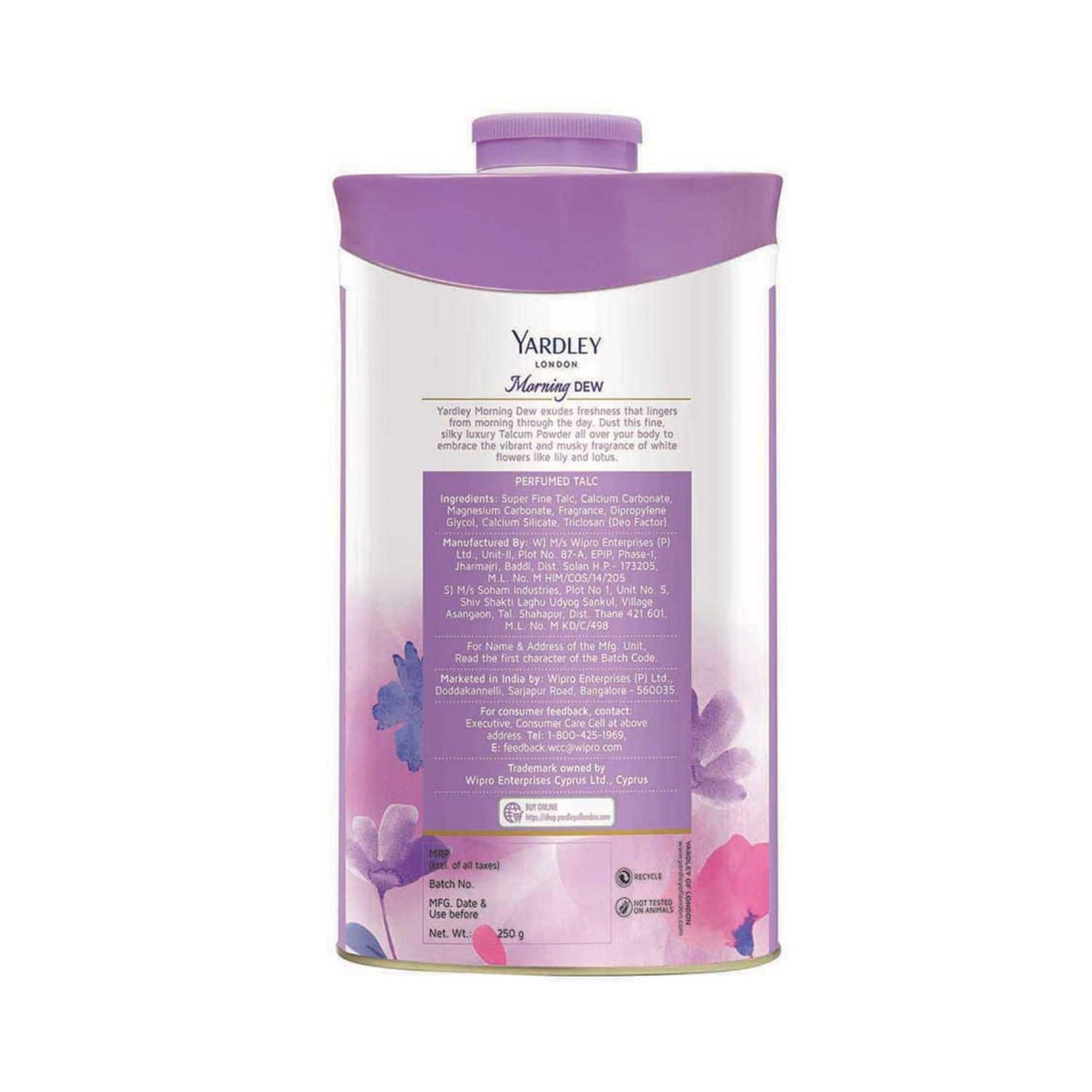 Yardley London Morning Dew Perfumed Talc (250g)