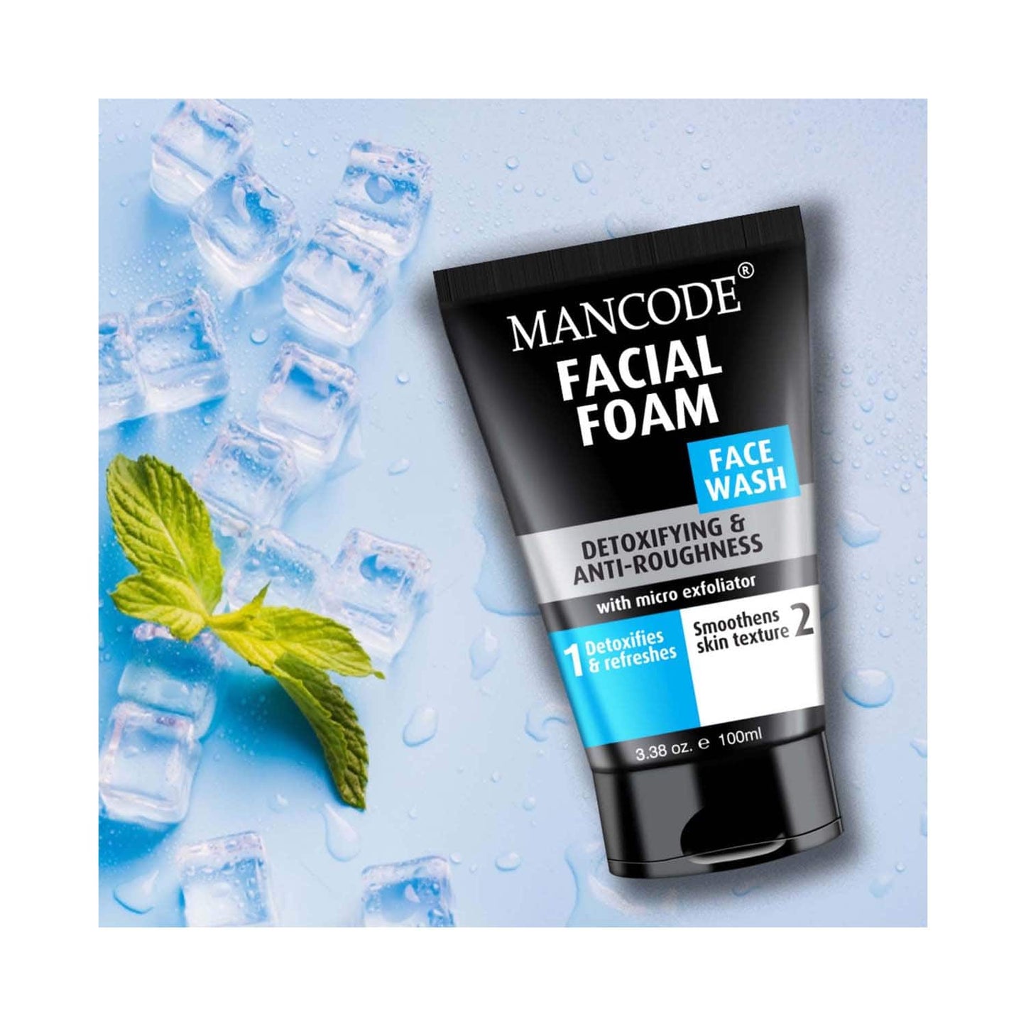 Mancode Facial Foam Face Wash For Men (100 ml)