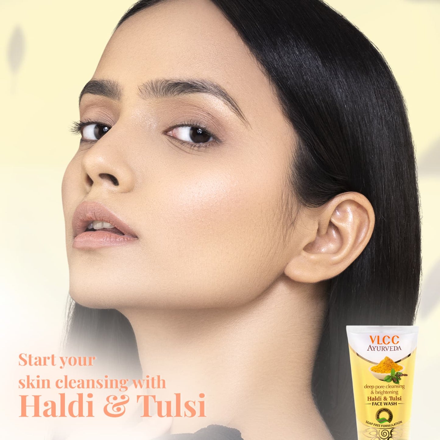 VLCC Deep Pore Cleansing & Brightening Haldi & Tulsi Face Wash (100ml)