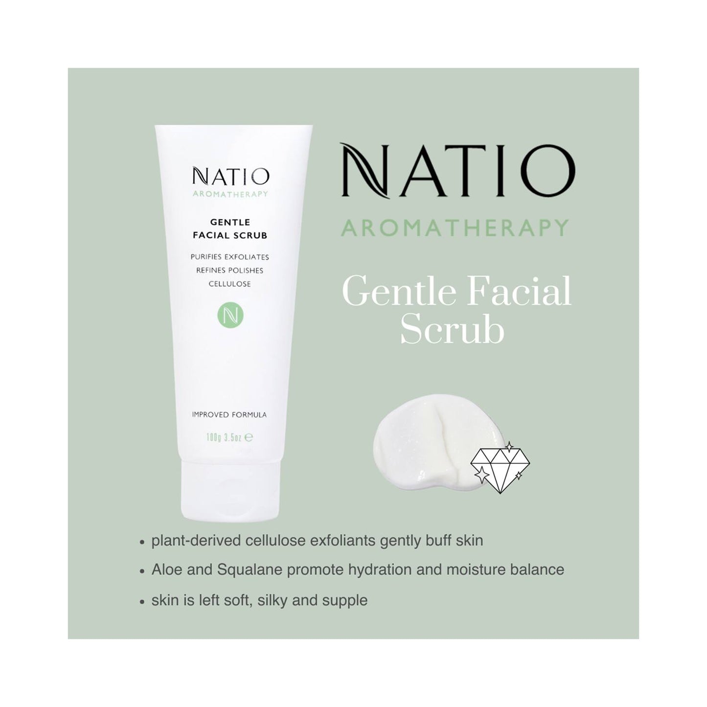 Natio Aromatherapy Gentle Facial Scrub (100g)