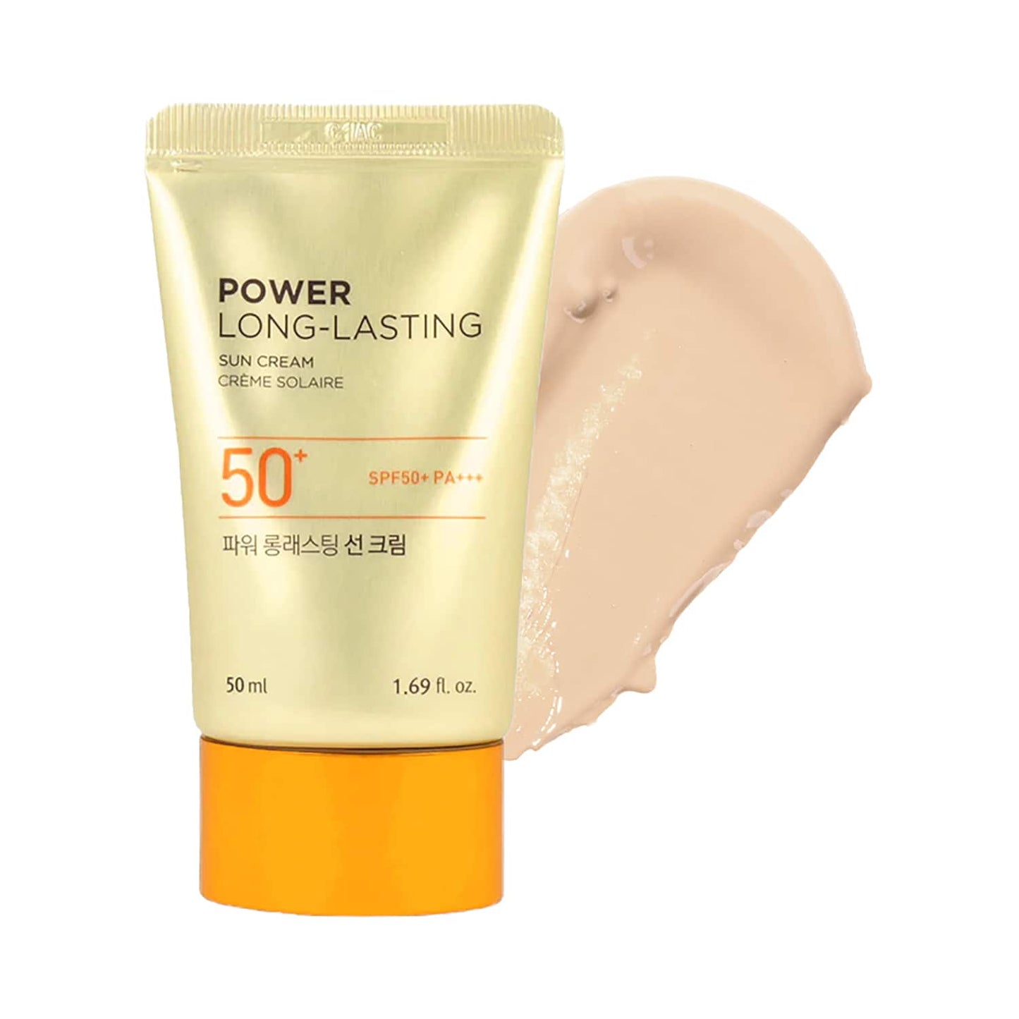 The Face Shop Power Long-Lasting SPF 50+ Pa+++ Tinted Sunscreen, Evens Skin Tone & Water Resistant (50 ml