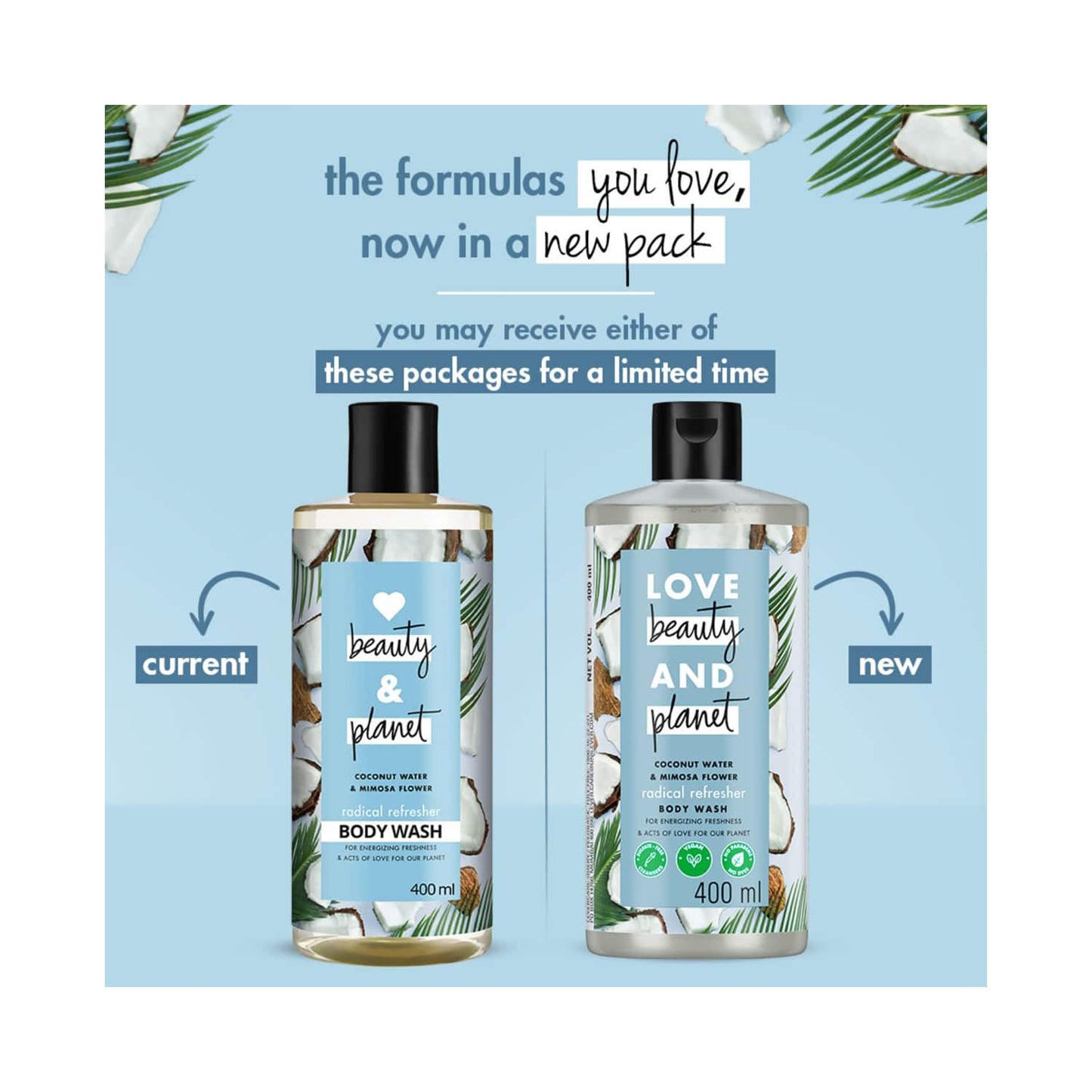 Love Beauty & Planet Coconut Water & Mimosa Flower Hydrating Body Wash (400 ml)