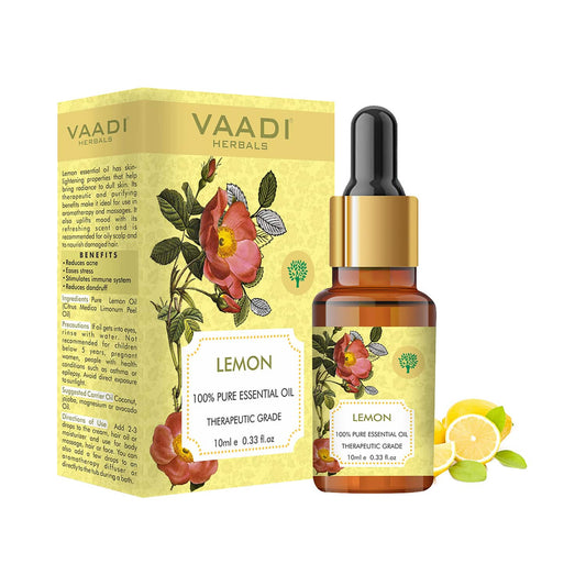 Vaadi Herbals 100% Pure Therapeutic Grade Lemon Essential Oil (10ml)