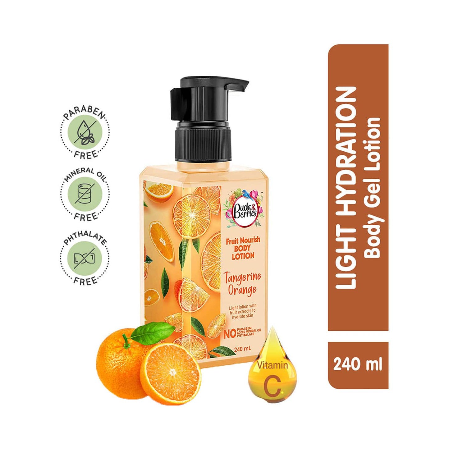 Buds & Berries Tangerine Orange Body Lotion (240ml)