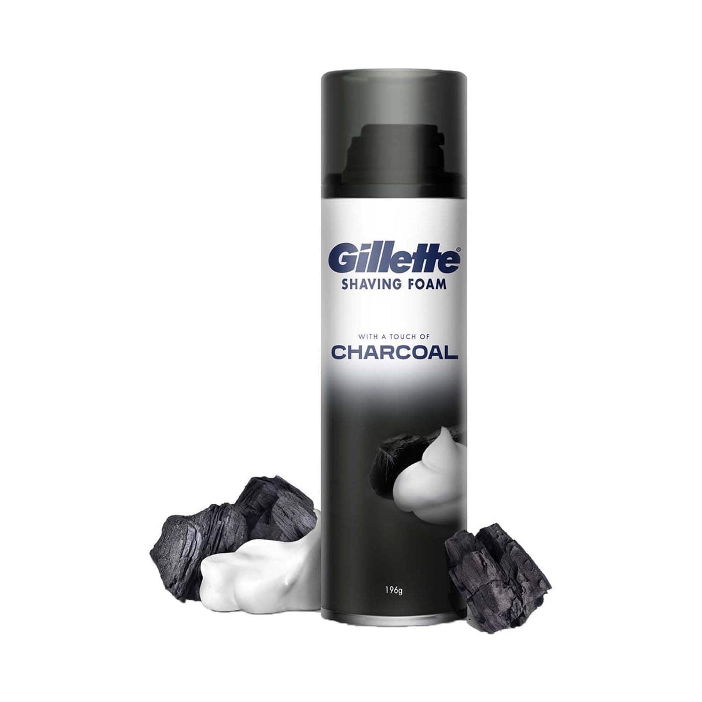 Gillette Charcoal Pre Shaving Foam (196g)