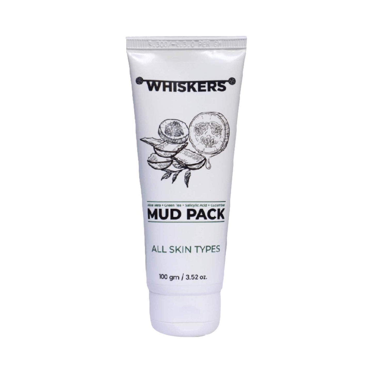 WHISKERS Aloe Vera Mud Pack For Men (100 ml)