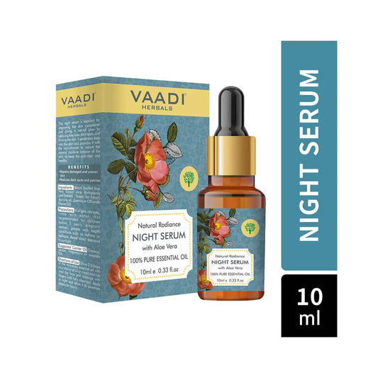 Vaadi Herbals Natural Radiance Night Serum With Aloe Vera Essential Oil (10ml)