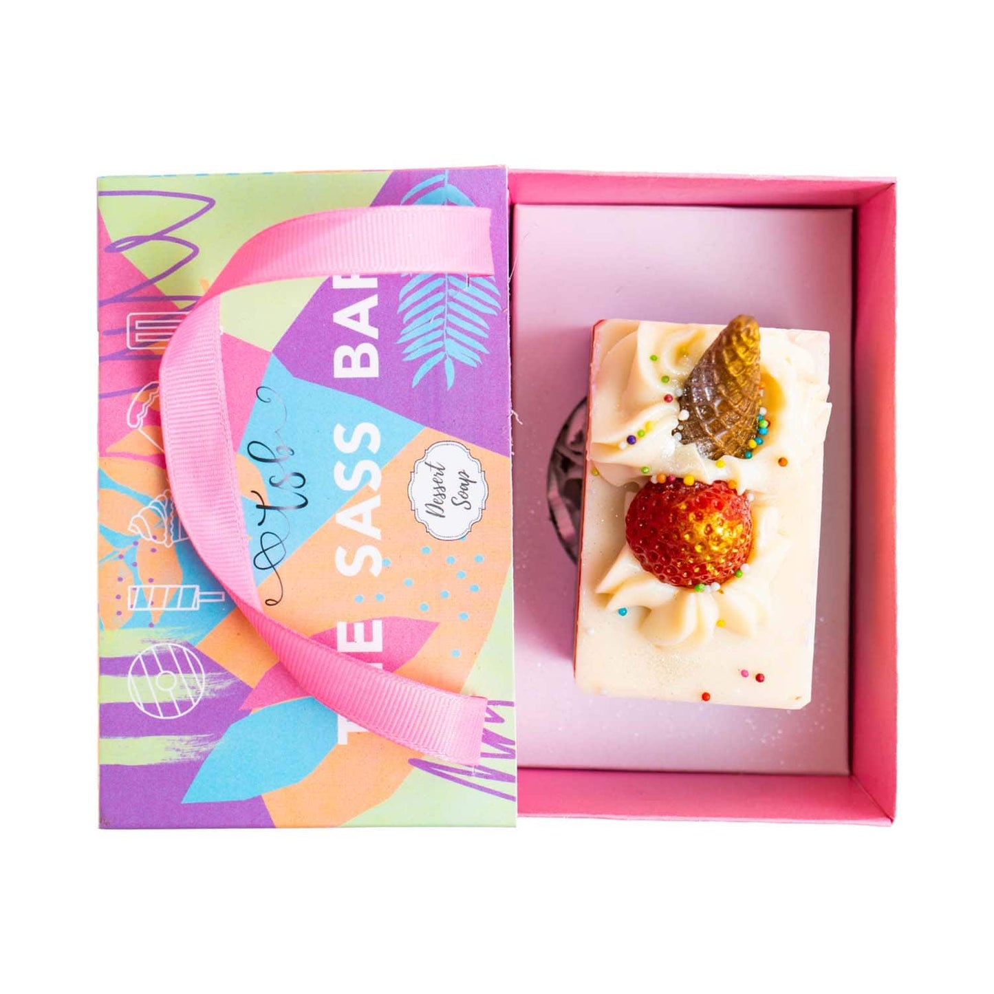 The Sass Bar Rainbow Ice-cream Loaf Soap (100 g)