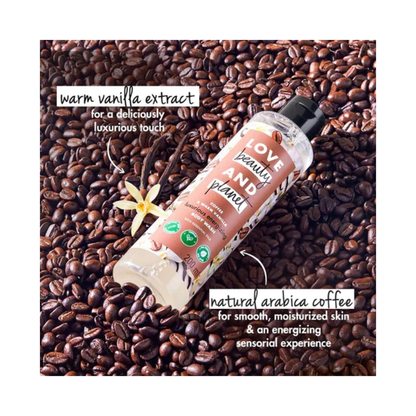 Love Beauty & Planet Coffee & Warm Vanilla Moisturising Body Wash (200 ml)