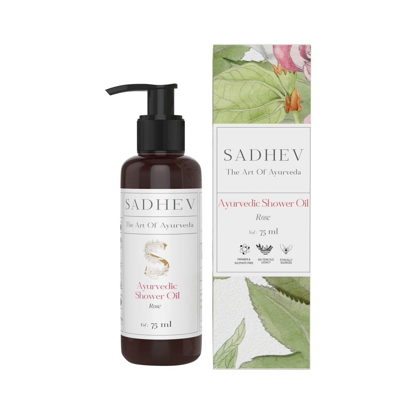 Sadhev Ayurvedic Rose Shower Oil (75ml)