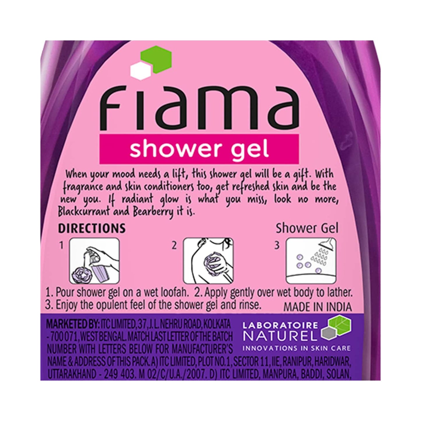 Fiama Blackcurrant & Bearberry Radiant Glow Shower Gel With Skin Conditioners (500ml)