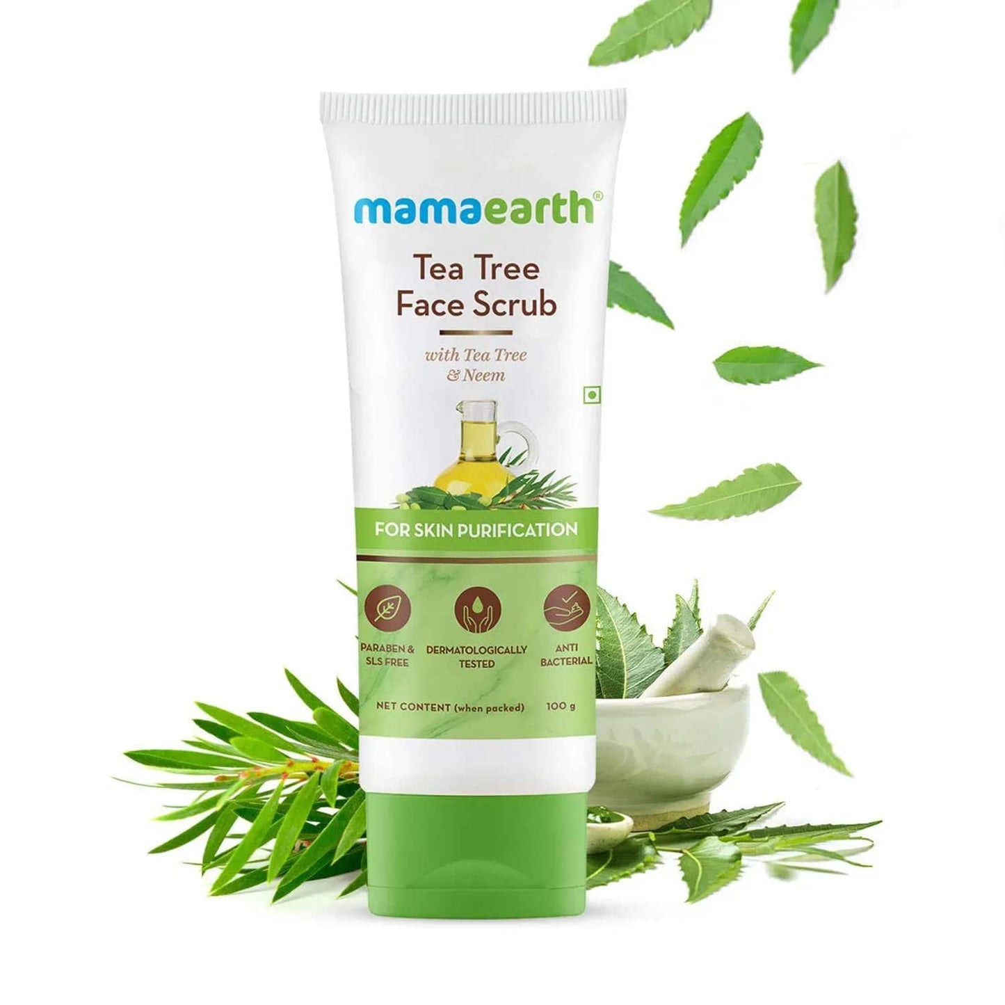 Mamaearth Tea Tree Face Scrub (100ml)