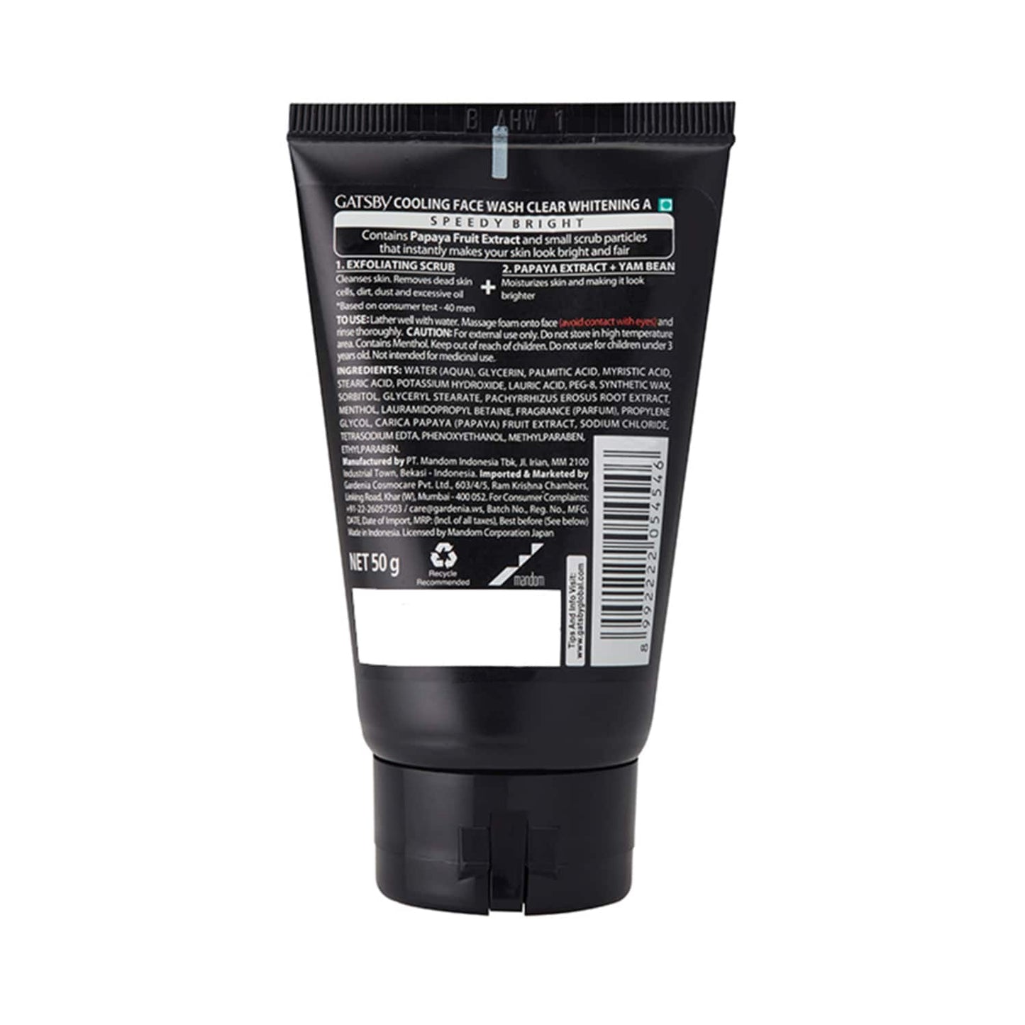 Gatsby Cooling Clear Whitening Face Wash (50g)