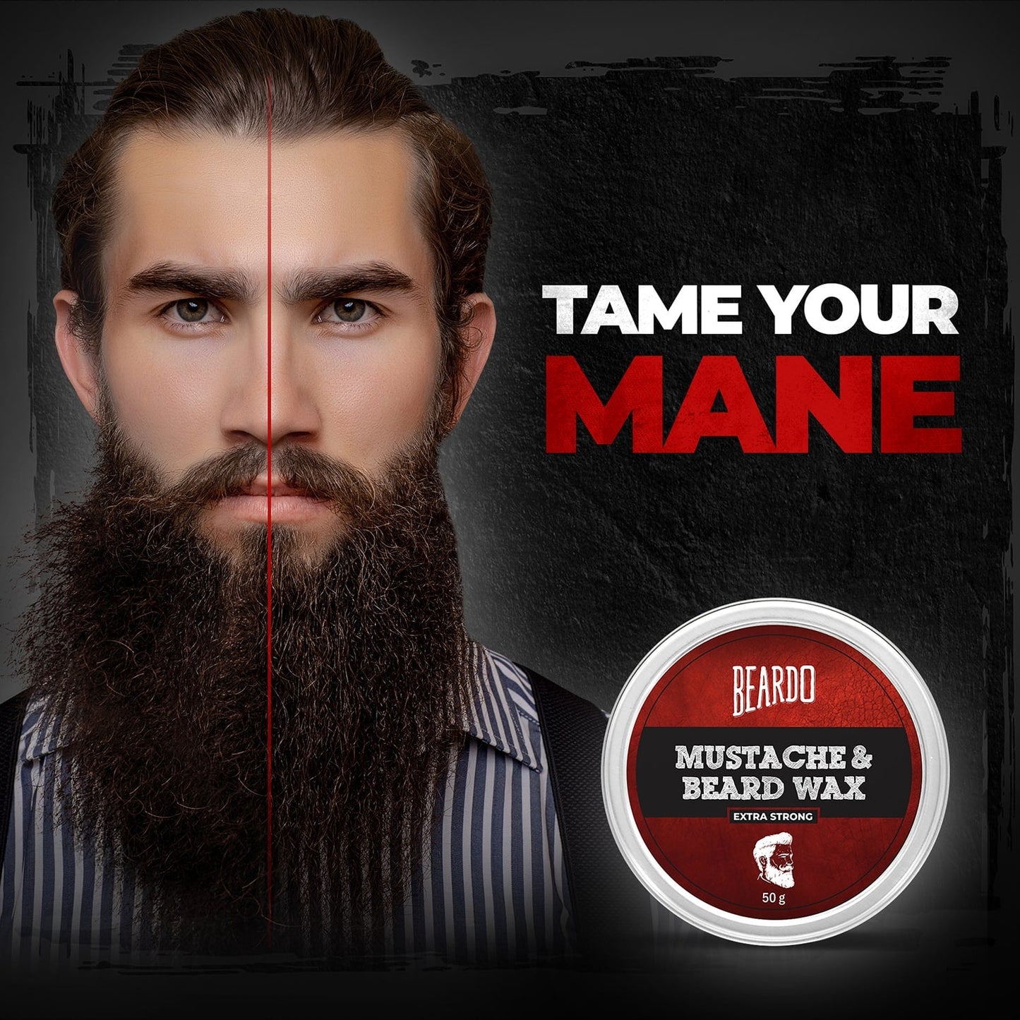 Beardo Mustache & Beard Wax Extra Strong (50g)