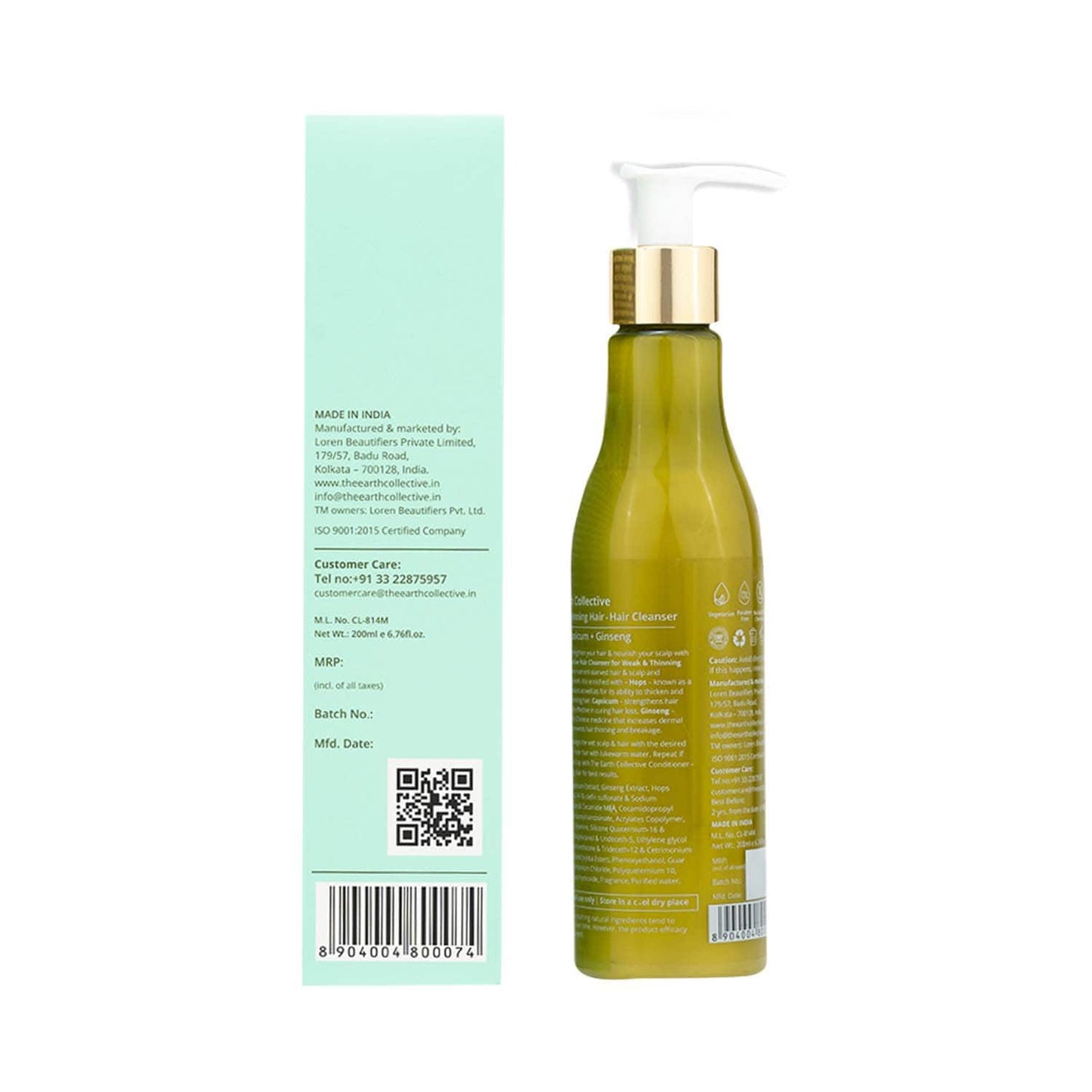 The Earth Collective Hair Cleanser For Weak & Thinning Hair (200 ml)