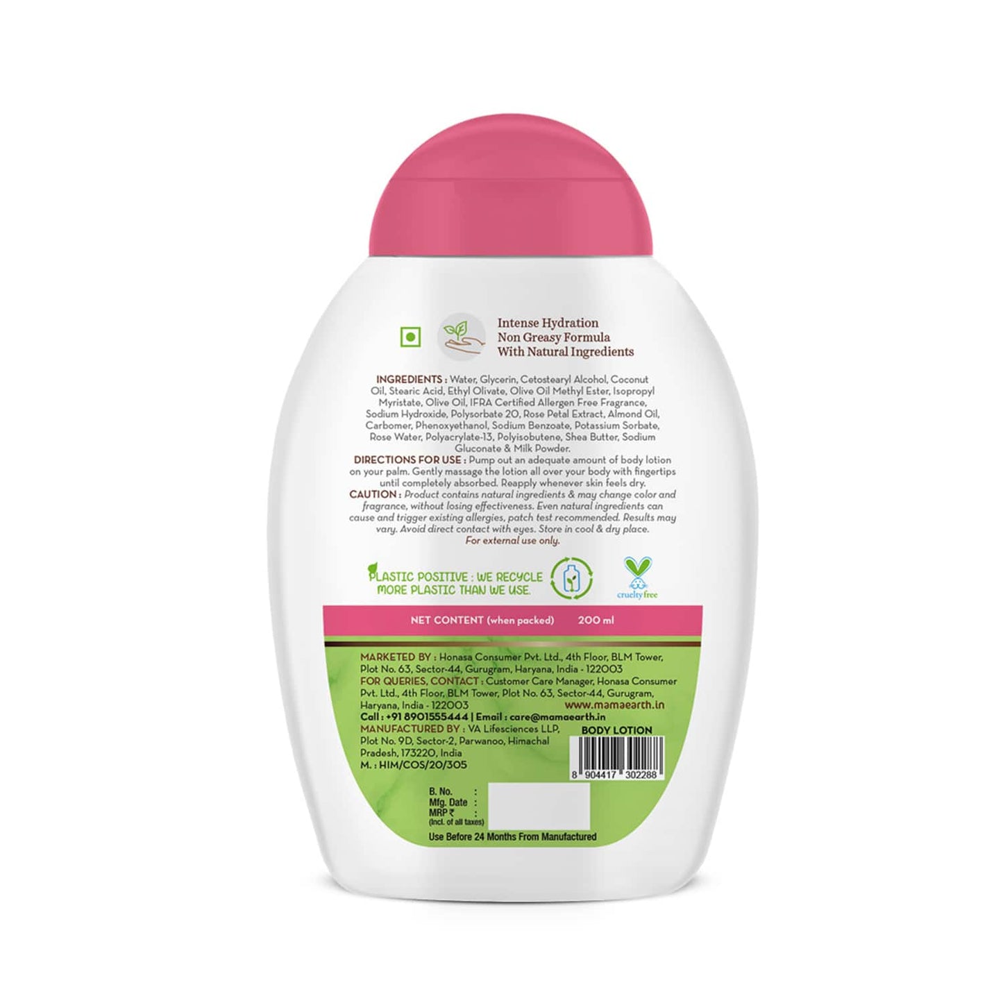 Mamaearth Rose Body Lotion With Rose Water & Milk For Deep Hydration (200ml)