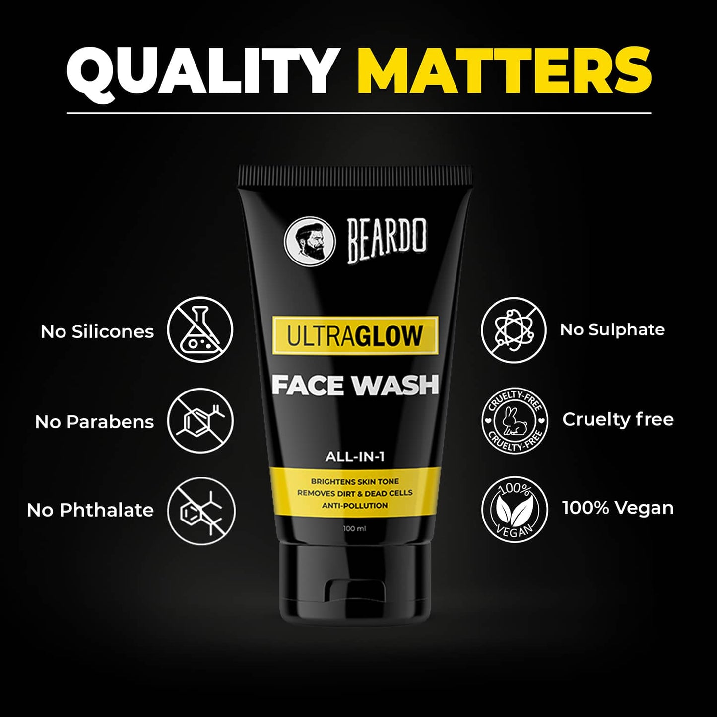 Beardo Ultraglow Facewash For Men 100 ml Combo (Pack of 2)