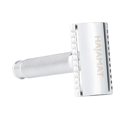 Hajamat Scythe Double Edge Safety Razor, Stainless Steel 304, Chrome Finish