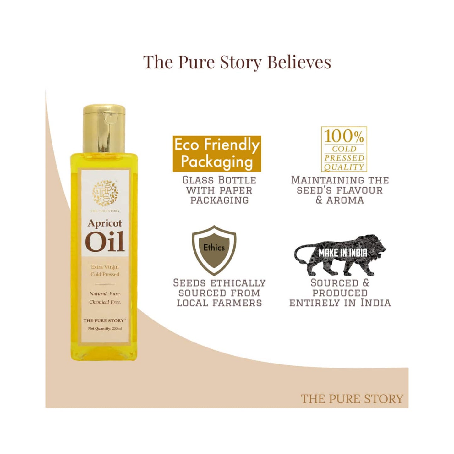 The Pure Story Apricot Oil (200ml)