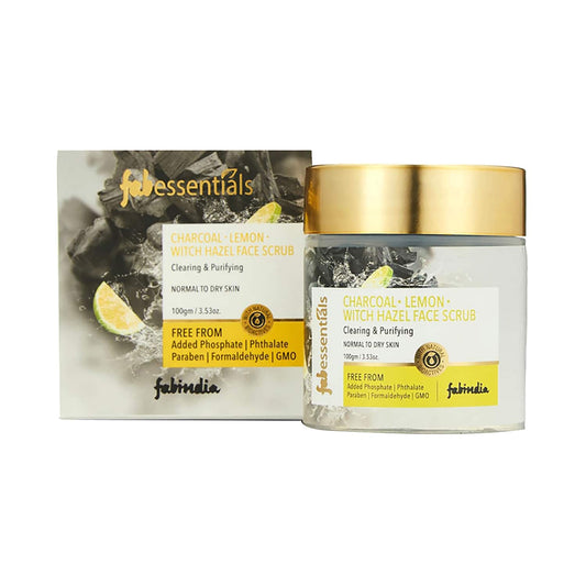 Fabessentials by Fabindia Charcoal Lemon Witch Hazel Face Scrub (100g)