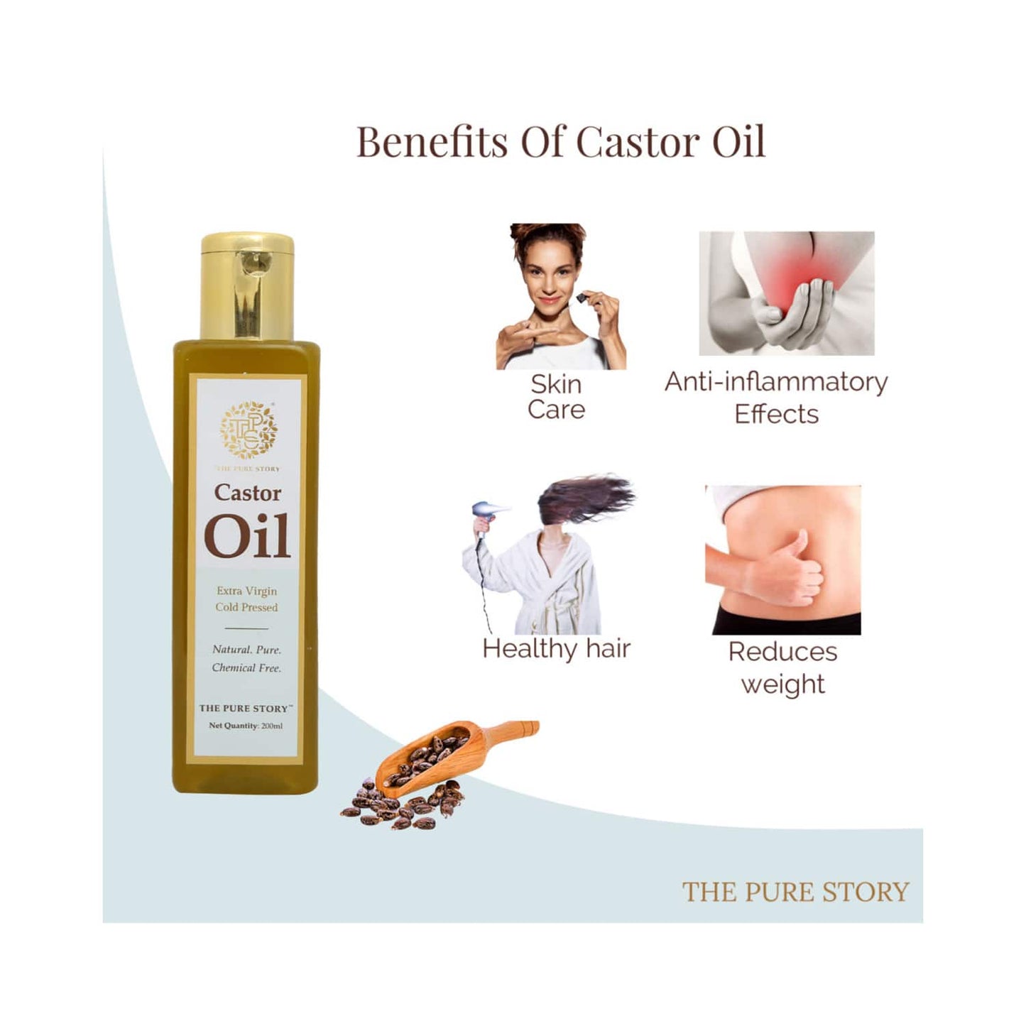 The Pure Story Castor Oil (200ml)