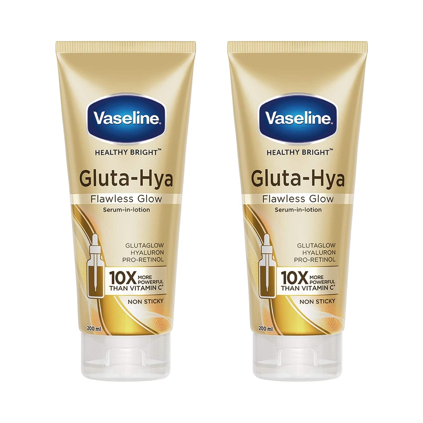 Vaseline Gluta-Hya Flawless Glow Serum-In-Lotion - Pack of 2 Combo