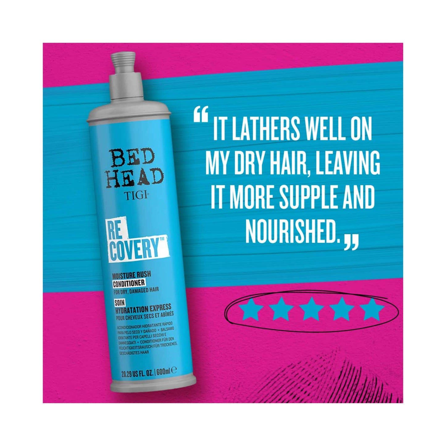 TIGI Bed Head Recovery Moisture Rush Hair Conditioner For Dry & Damaged Hair (600ml)