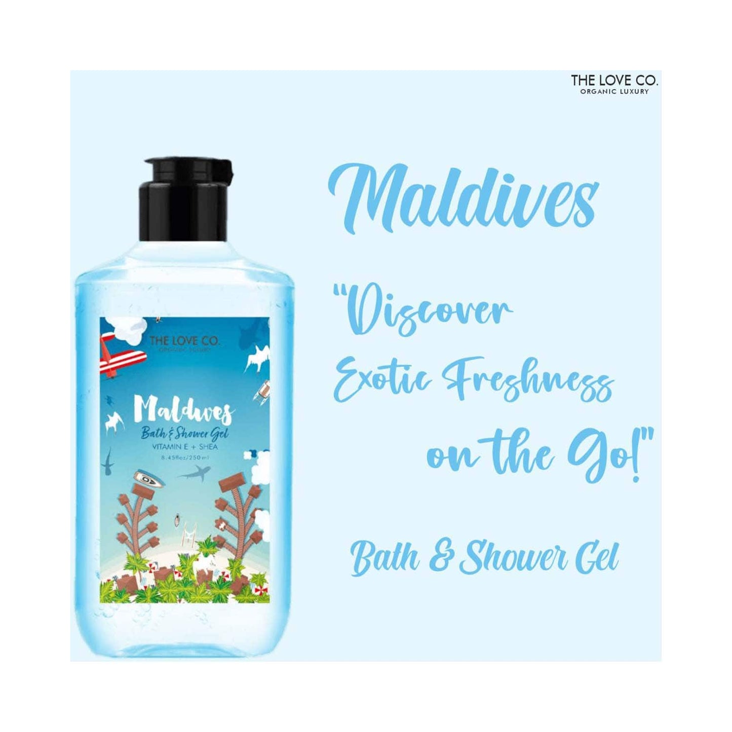 THE LOVE CO. Maldives Body and Shower Gel (250ml)