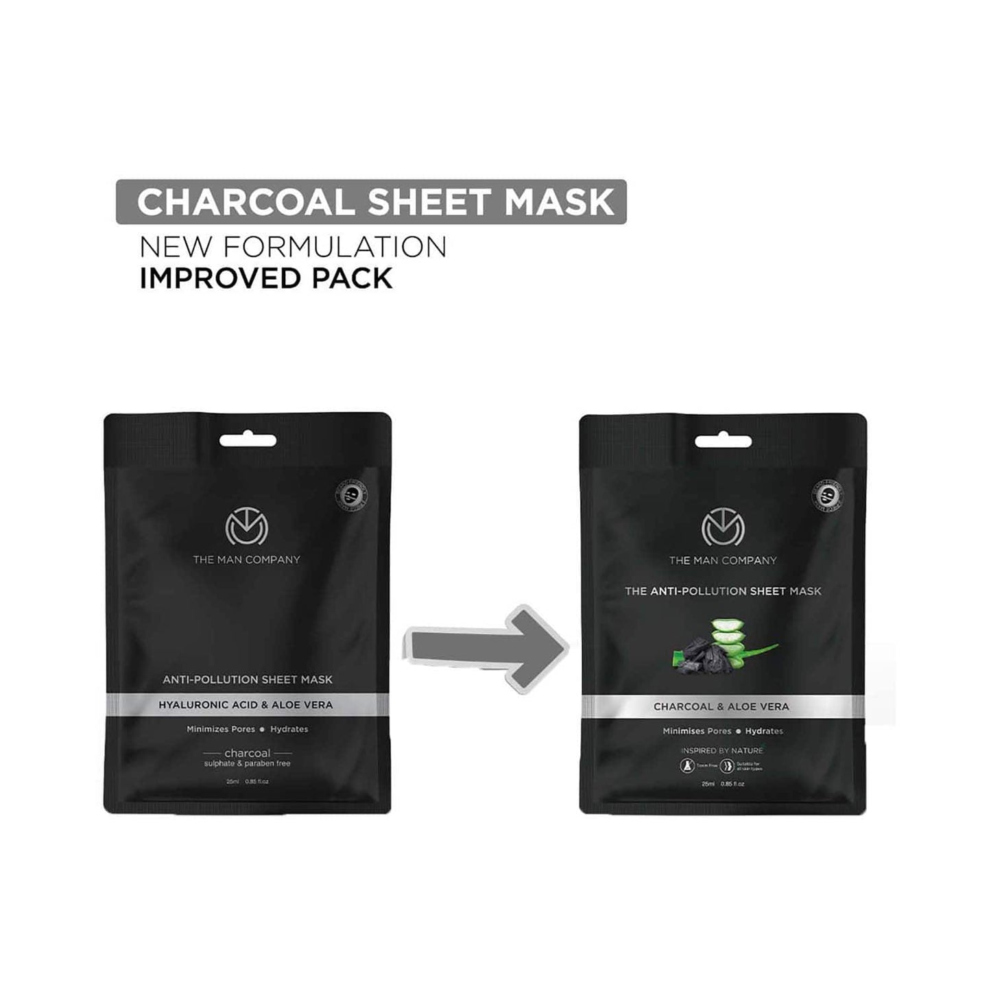 The Man Company Charcoal Face Sheet Mask Set (3Pcs)