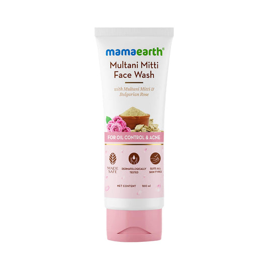 Mamaearth Multani Mitti Face Wash With Bulgarian Rose (100ml)